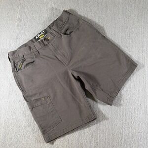 Ariat Rebar M4 Low‎ Rise Work Shorts 32 Gray Cotton Blend Built To Last